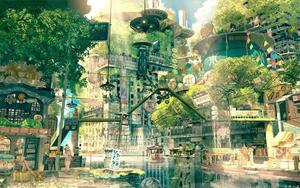 Leaf Village Anime Scenery anime scenery wallpaper