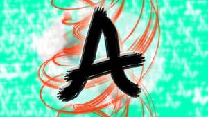 Letter A With Spiral Orange Line letter a wallpaper