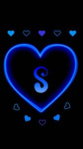 Letter S In Blue Heart letter s wallpaper