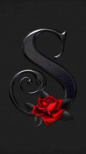 Letter S With Red Rose letter s wallpaper
