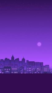 Light Purple Aesthetic City At Night light purple aesthetic wallpaper