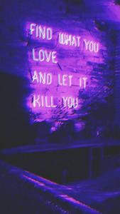 Light Purple Aesthetic Neon Quote light purple aesthetic wallpaper