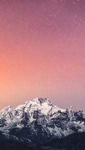 Light Purple Aesthetic Snowy Mountain light purple aesthetic wallpaper
