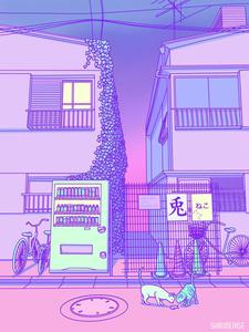 Light Purple Aesthetic Vending Machine Japan light purple aesthetic wallpaper