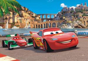 Lightning McQueen racing down the track in full speed lightning mcqueen wallpaper