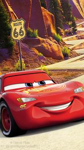 Lightning McQueen racing down the track lightning mcqueen wallpaper