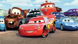 Lightning McQueen Racing on a Speedy Track lightning mcqueen wallpaper