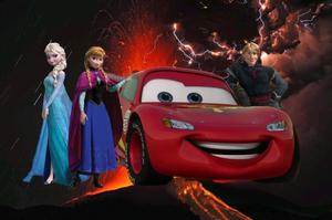 Lightning McQueen racing on the track lightning mcqueen wallpaper
