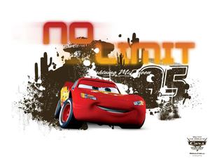 Lightning McQueen Racing on the Track lightning mcqueen wallpaper