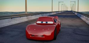 Lightning McQueen racing on the track lightning mcqueen wallpaper