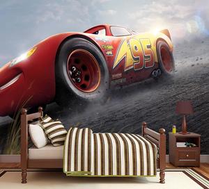 Lightning McQueen Racing on the Track lightning mcqueen wallpaper