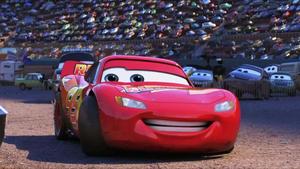 Lightning McQueen racing on the track lightning mcqueen wallpaper