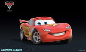 Lightning McQueen Racing Through the Track lightning mcqueen wallpaper