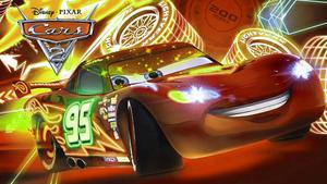 Lightning McQueen Speeding Down the Track lightning mcqueen wallpaper