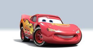 Lightning McQueen Speeding on the Race Track lightning mcqueen wallpaper