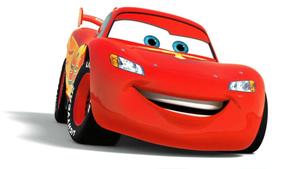 Lightning McQueen Speeding through the Race Track lightning mcqueen wallpaper