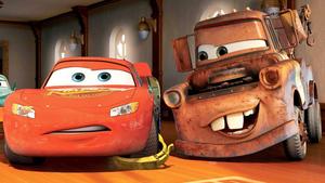 Lightning McQueen zooming down the racetrack lightning mcqueen wallpaper