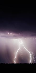 Lightning Storm Fills The Night Sky  Wallpaper