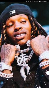 Lil Durk on Stage Delivering an Electrifying Performance Wallpaper