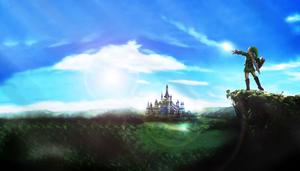 Link and Zelda racing to save the Archipelago in The Legend of Zelda legend of zelda wallpaper