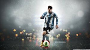 Lionel Messi dribbling through the rain messi wallpaper
