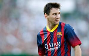 Lionel Messi during a match of Barcelona, the team he calls home messi wallpaper