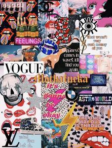 Lips Aesthetic Collage aesthetic collage wallpaper