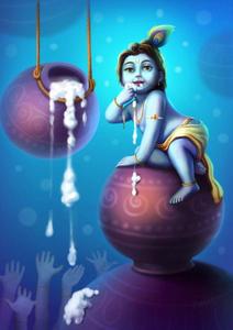 Little Krishna Milk Jar little krishna wallpaper