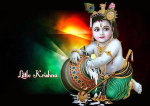 Little Krishna With Jar little krishna wallpaper