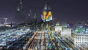 Liverpool surrounded by its iconic waterfront liverpool wallpaper
