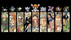 Logo And Character One Piece Desktop one piece desktop wallpaper