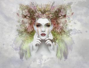 Look into the eyes of the mysterious fantasy girl Wallpaper