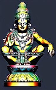 Lord Ayyappa On Gray Background lord ayyappa wallpaper