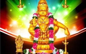 Lord Ayyappa On Rainbow Bakcground lord ayyappa wallpaper