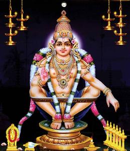 Lord Ayyappa With Candles On Black Background lord ayyappa wallpaper