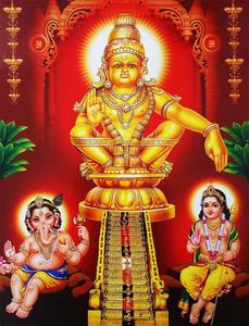 Lord Ayyappa With Ganesha And Murugan lord ayyappa wallpaper