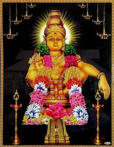 Lord Ayyappa With Several Candles lord ayyappa wallpaper