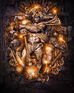 Lord Hanuman 3D Digital Illustration lord hanuman 3d wallpaper