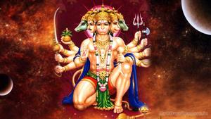Lord Hanuman 3D Five Heads lord hanuman 3d wallpaper