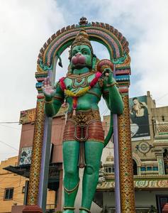 Lord Hanuman 3D Green Statue lord hanuman 3d wallpaper