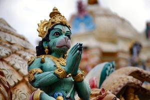 Lord Hanuman Blue Figurine HD Wallpaper