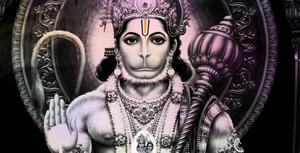 Lord Hanuman HD Black And White Wallpaper
