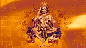 Lord Hanuman On Gold HD Wallpaper