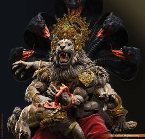 Lord Narasimha 3D Sculpture lord narasimha wallpaper