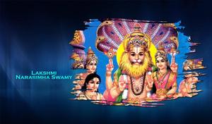 Lord Narasimha Blue Artwork lord narasimha wallpaper