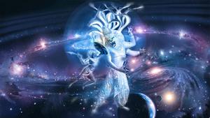 Lord Narasimha Galaxy Background lord narasimha wallpaper