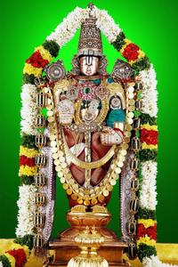 Lord Venkateswara 4K Neon Green Background lord venkateswara 4k wallpaper