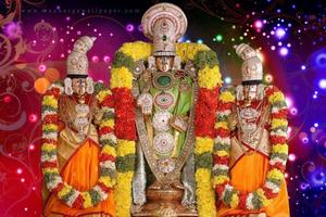 Lord Venkateswara 4K With Lakshmi And Bhumi lord venkateswara 4k wallpaper
