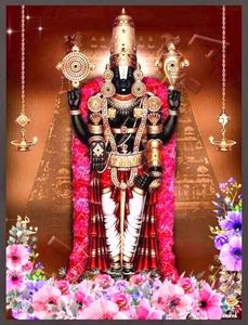 Lord Venkateswara Flower Frame