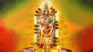 Lord Venkateswara On Colorful Background lord venkateswara wallpaper